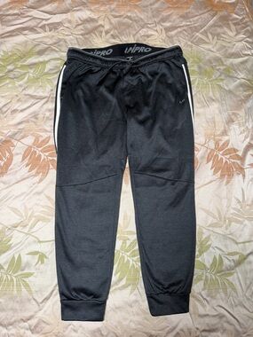 Unipro Men’s Black Jogger Sweatpants with White Side Trim